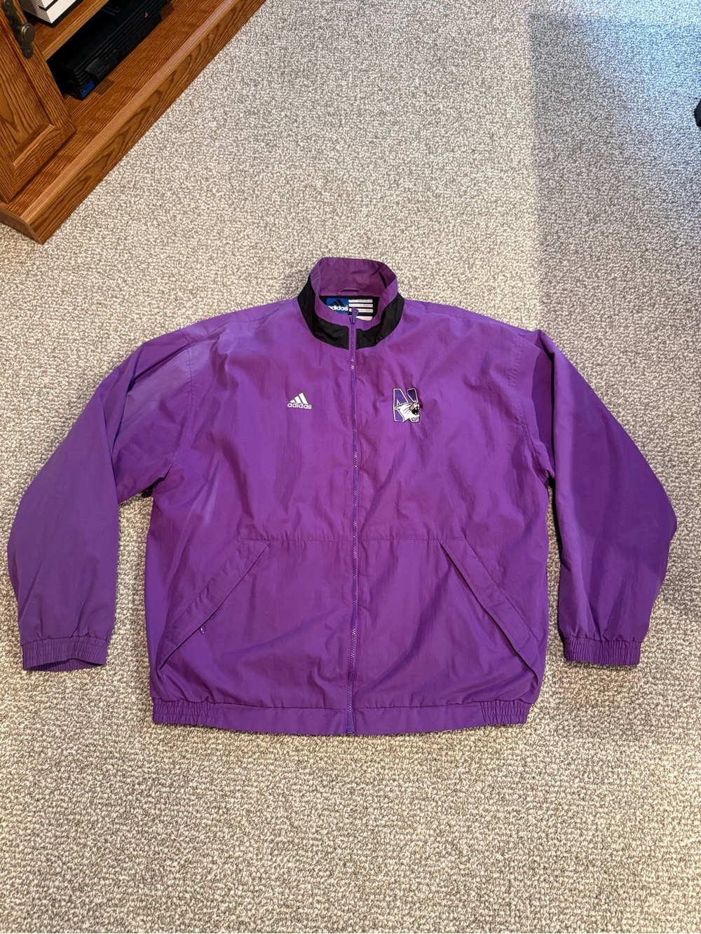 Vintage Northwestern Wildcats Adidas Purple Jacket